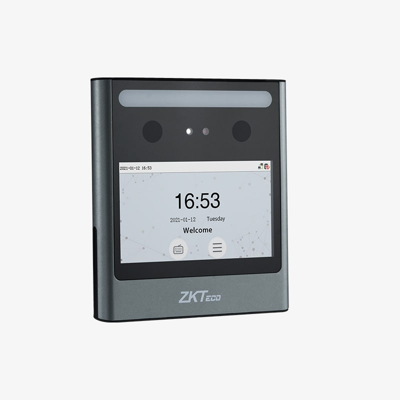Terminal de control de acceso y asistencia marca ZKTeco con reconocimiento facial Visible Light
