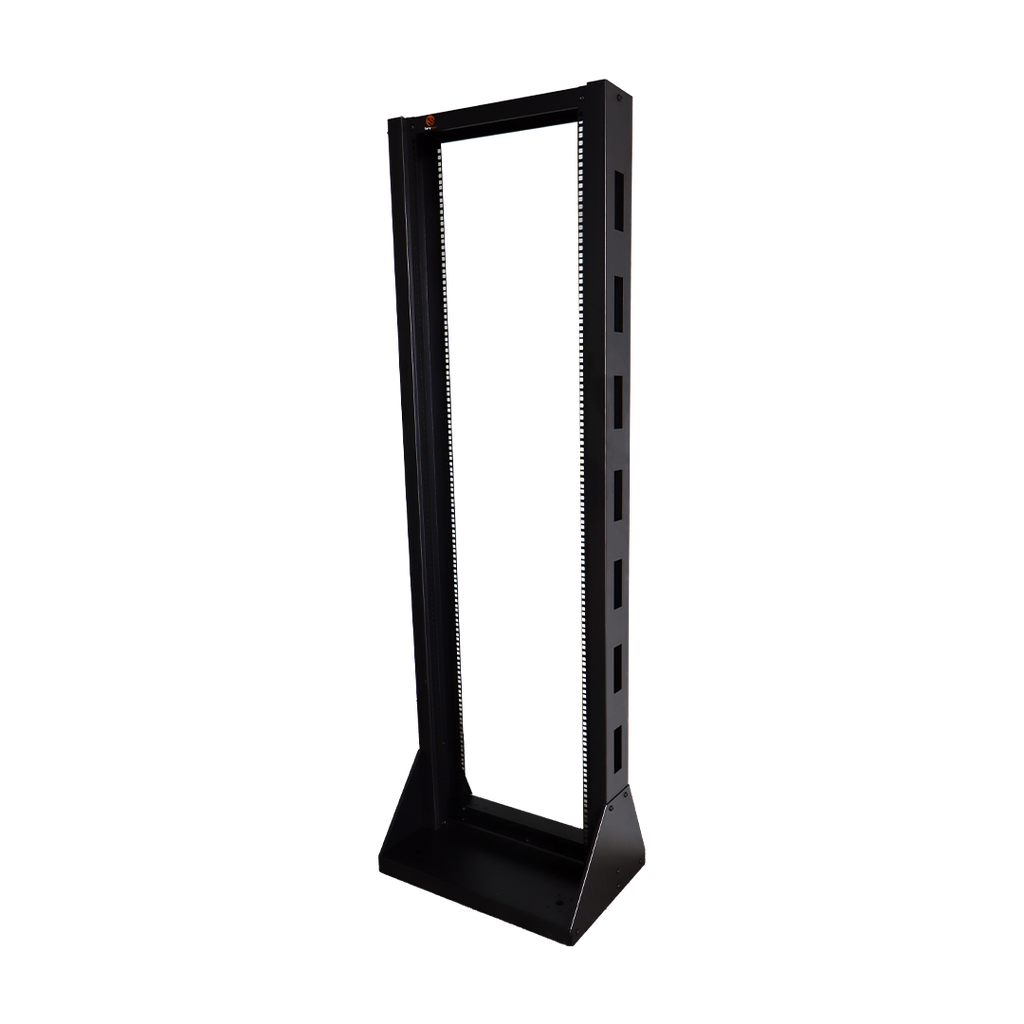 Estante abierto 2 piezas marco horizontal 1,5 mm   2 piezas marco vertical 1,5 mm   2 placas laterales de 2,0 mm.  1 placa inferior de 2,0 mm No incluye PDU/estante fijo 600*400*42U