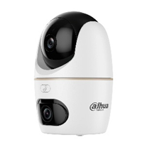 Cámara de seguridad de doble lente con Wi-Fi para interiores, 3+3 MP 