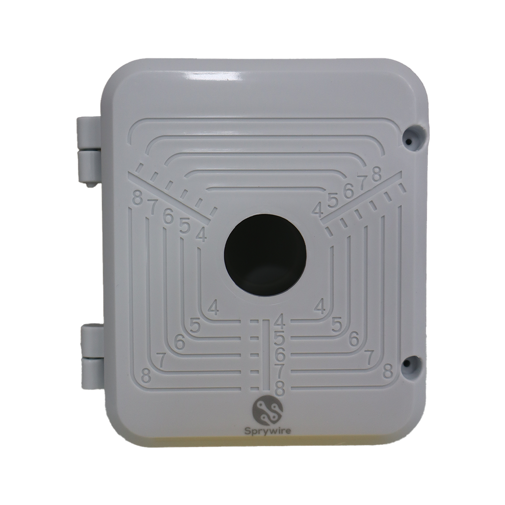 Caja de registro de 120*100*50 para CCTV con espacio para atornillar SpryWire