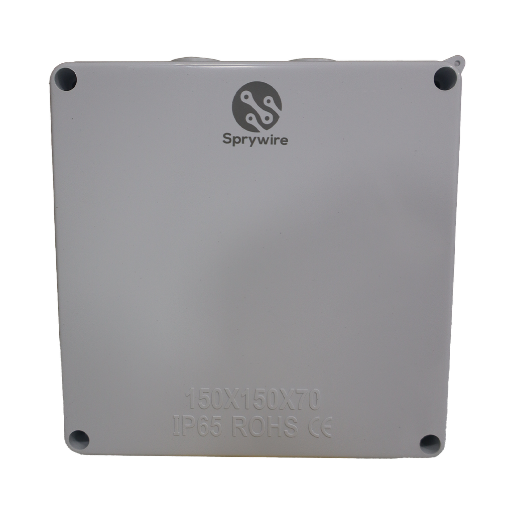 Caja de registro amplia 150*150*52mm IP55 IK08 SpryWire E 