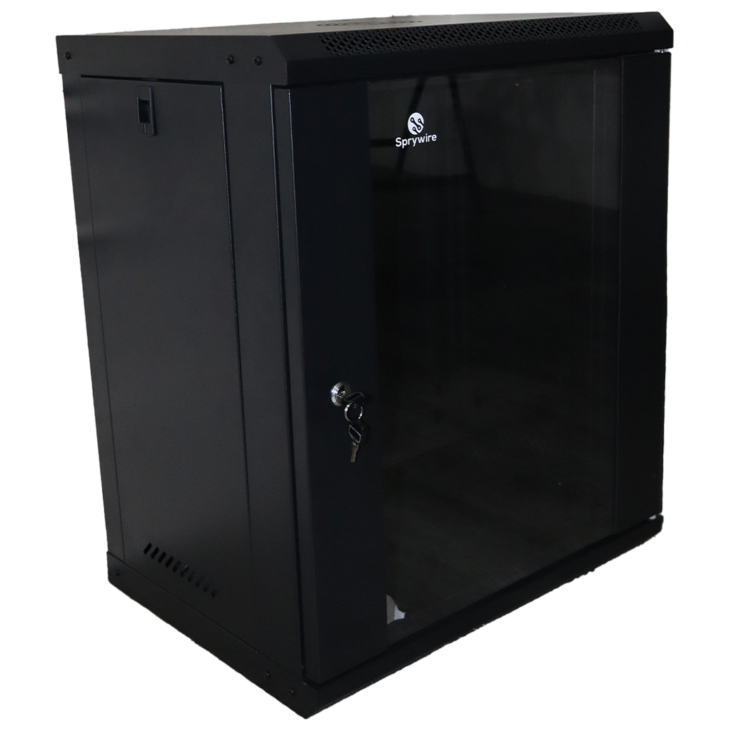 Gabinete exterior 6U con estante y soporte 