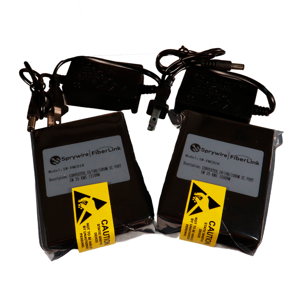 Convertidor de medios de fibra óptica SpryWire Fiberlink H 