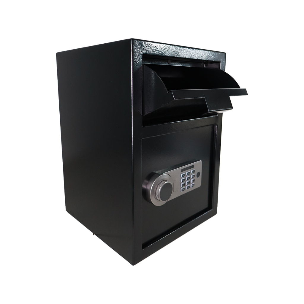 Caja fuerte SpryWire para depositar 508*355*355MM metálica con lector de huellas digitales con buzón y gabinete interno 
