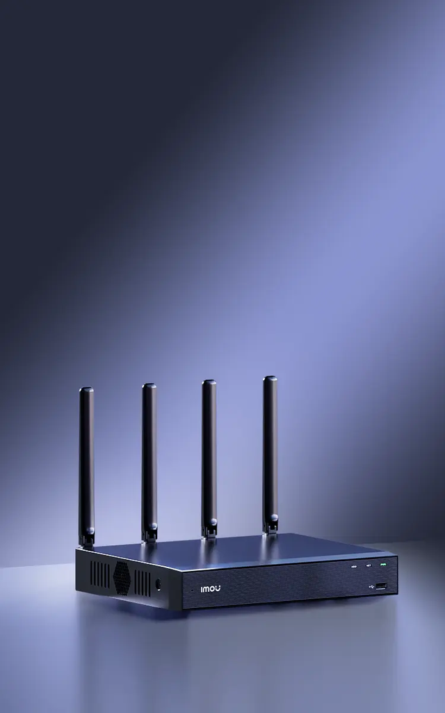 NVR WiFi IMOU con micrófono y bocinas, app de control y WiFi 6 Wi-Fi 6 de doble banda de 10 canales 