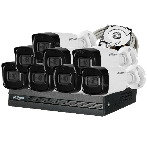 COMBO 8 CÁMARAS 1080P 40M DUAL LIGHT + FULL COLOR CON AUDIO 500GB 