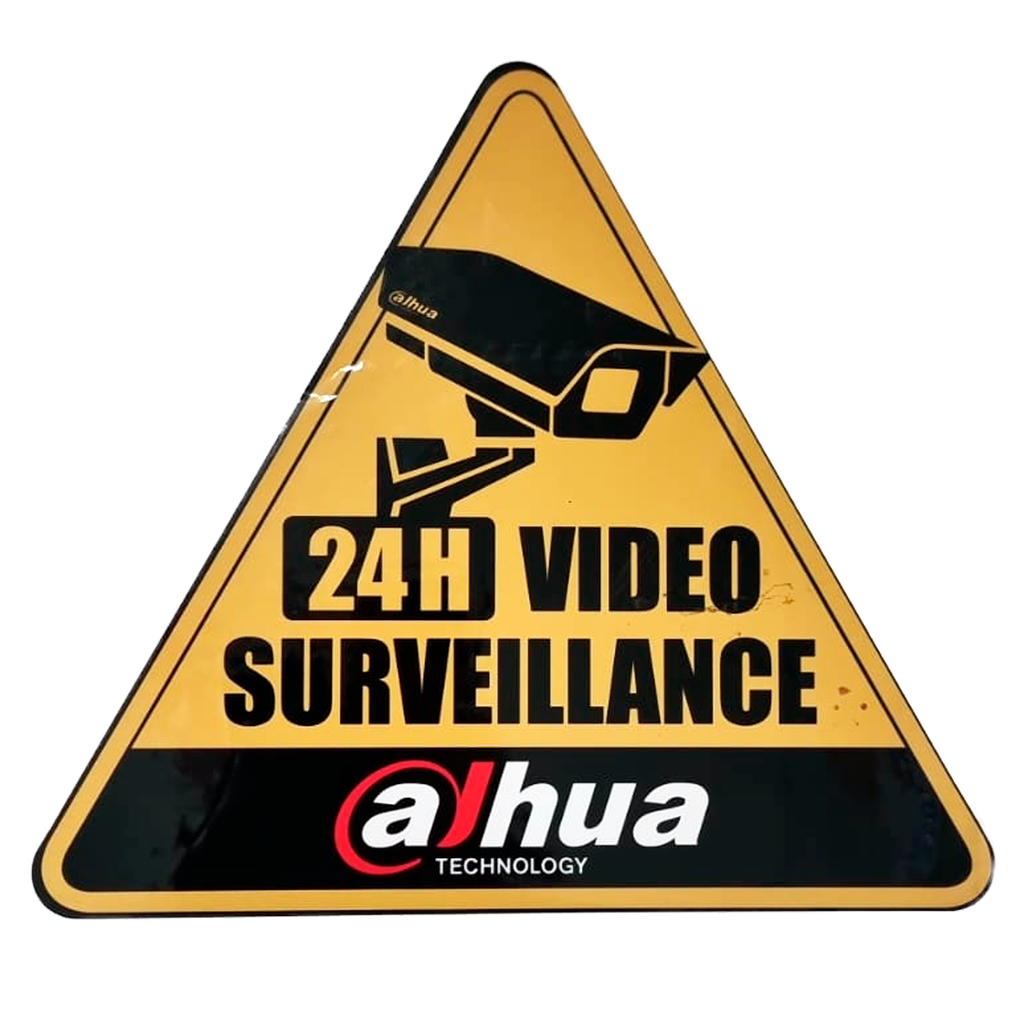 Señal de video vigilancia 24H., DAHUA Amarillo (2023 Warning Sticker-Yellow)