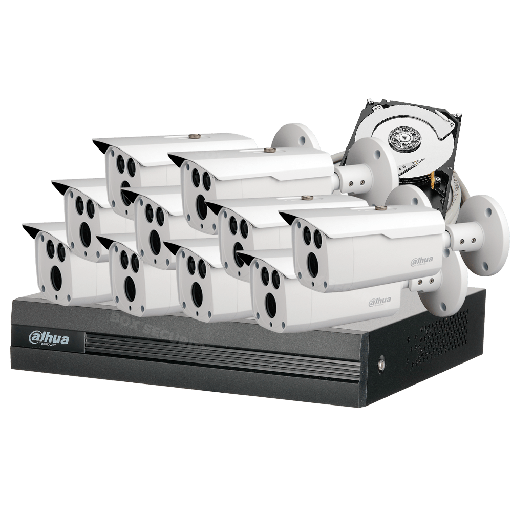 [C2XSTAR-10] COMBO 10 CÁMARAS 1080P 80M IR METÁLICAS 1TB 