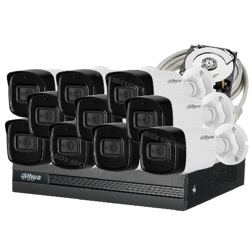 [C5XMIC80-10] COMBO 10 CÁMARAS 5MP 80M IR CON AUDIO 1TB 