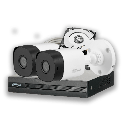 [C2XMET-2] COMBO 2 CÁMARAS 1080P 20M IR METÁLICAS 500GB 