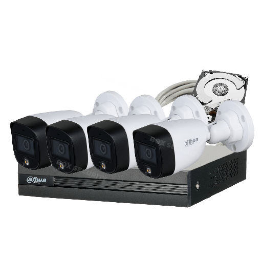 [C2XF-4] COMBO 4 CÁMARAS 1080P 20M IR FULL COLOR 500GB 