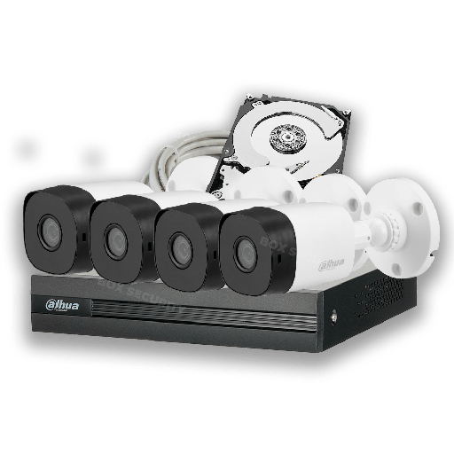 [C2XMET-4] COMBO 4 CÁMARAS 1080P 20M IR METÁLICAS 500GB 