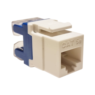 [SW-KJC5WTA] Conector De Dado CAT5e UTP de 180 grados, color blanco + azul