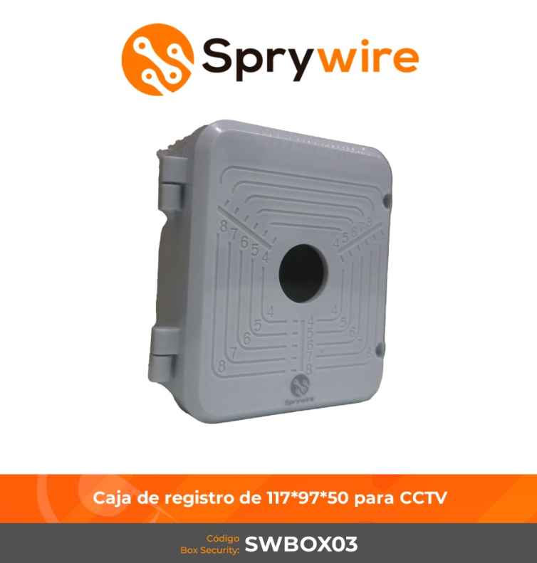 Caja de registro de 117*97*50 para CCTV con espacio para atornillar