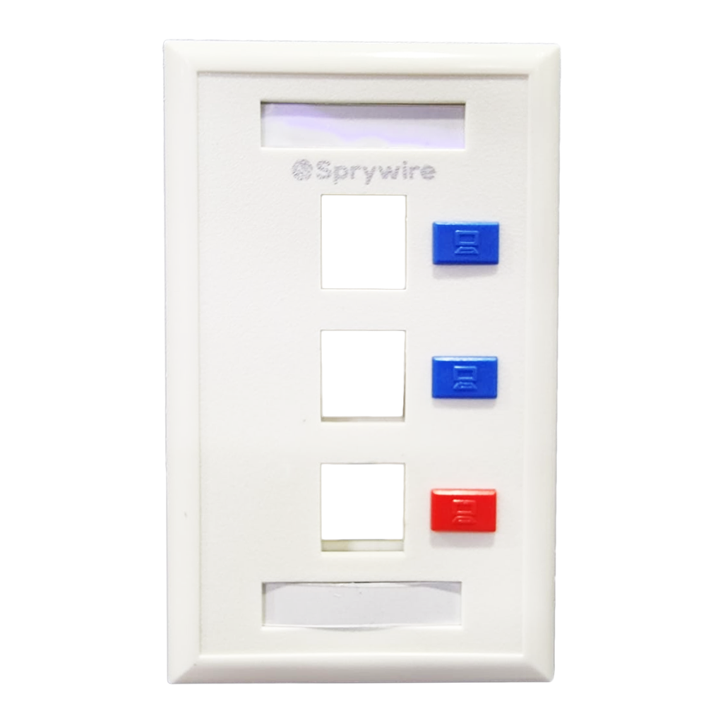 Placa Frontal de 3 puertos SpryWire 