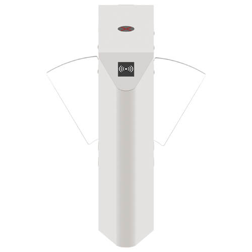 Barrera de alerta biométrica tipo ala (flap) marca ZKTeco central 