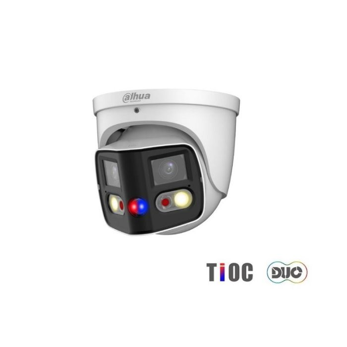 Domo IP WizSense de focal fija y empalme TiOC Duo de 2x4MP 20m IR