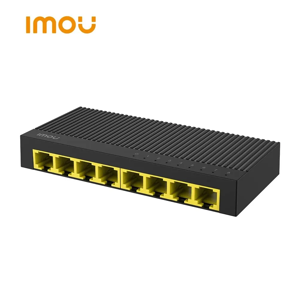 Switch IMOU gigabit duplexor, de 8 puertos, SG108C, RJ45, Puerto MAC, dirección y autoaprendizaje