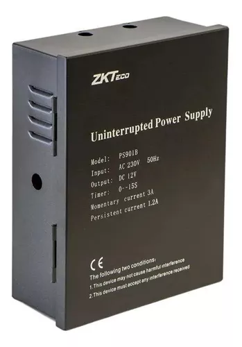 Fuente de alimentación con batería (NO INCLUIDA) de 110V AC, 60HZ, 12V DC 3A