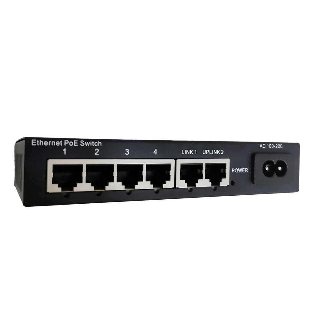 Switch POE de 4 canales 10/1000m SpryWire