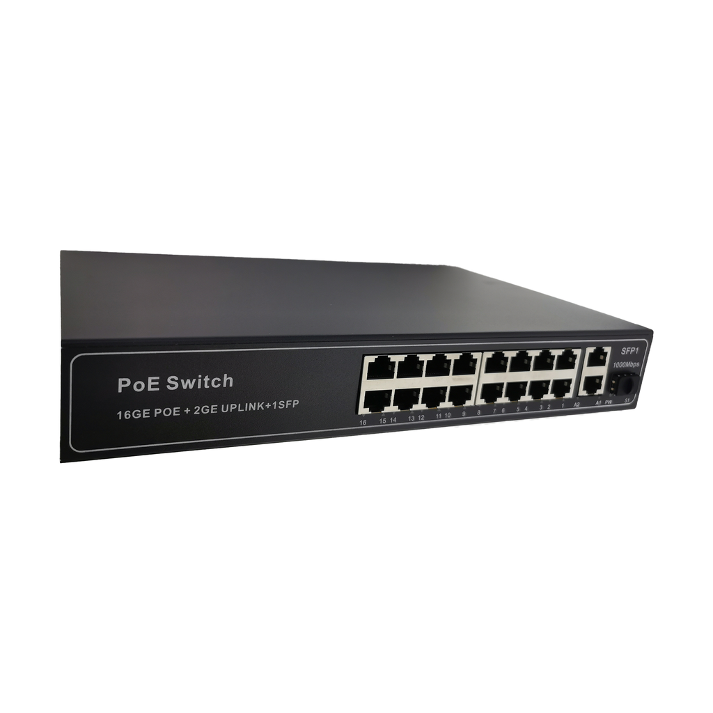Switch POE de 16 canales  10/100/1000m SpryWire