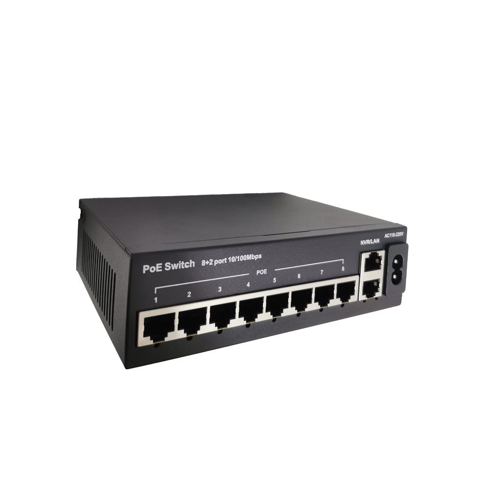 Switch POE de 8 canales 10/100m SpryWire