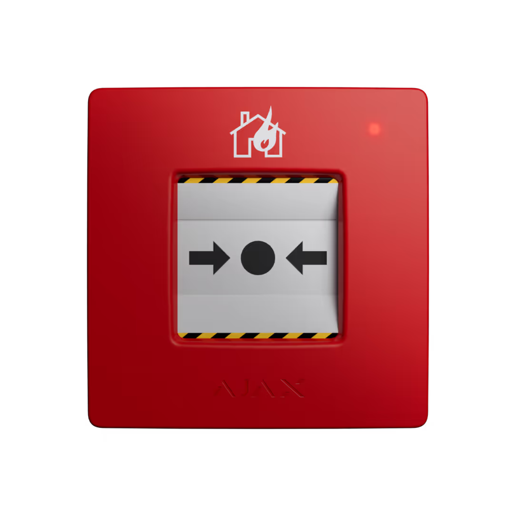 ManualCallPoint Jeweller: Botón inalámbrico reajustable con escenarios programables AJAX Rojo  