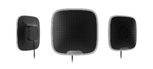 Sirena inalámbrica para exteriores con soporte para placa frontal negra 