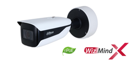 Cámara IA Bullet IR de 4 MP WizMind X con tecnología ePoE 