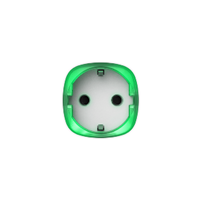 Enchufe inteligente e inalámbrico AJAX Socket , negro, con monitor de consumo eléctrico blanco