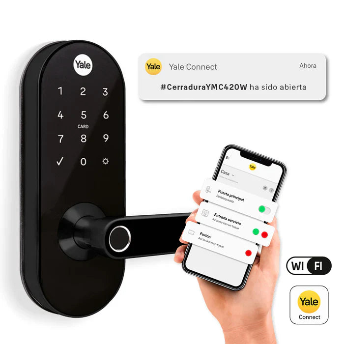 Cerrojo Digital YMC420D + Módulo para abrir desde el celular YALE