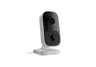 Ajax IndoorCam blanca, Cámara de seguridad Wi-Fi para interiores con sensor de movimiento PIR e IA integrada 