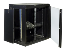 Gabinete de red 19" 12U estándar 530*400*600 con puerta de vidrio SpryWire 
