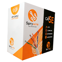 Cable UTP Cat5e CCA para Interiores Sprywire bobina de 305 mts. Nuevo, certificaciones  CE,ROHS,REACH 