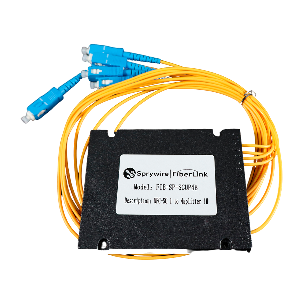 Divisor de fibra óptica UPC-SC de 1 a 4 SpryWire Fiberlink 