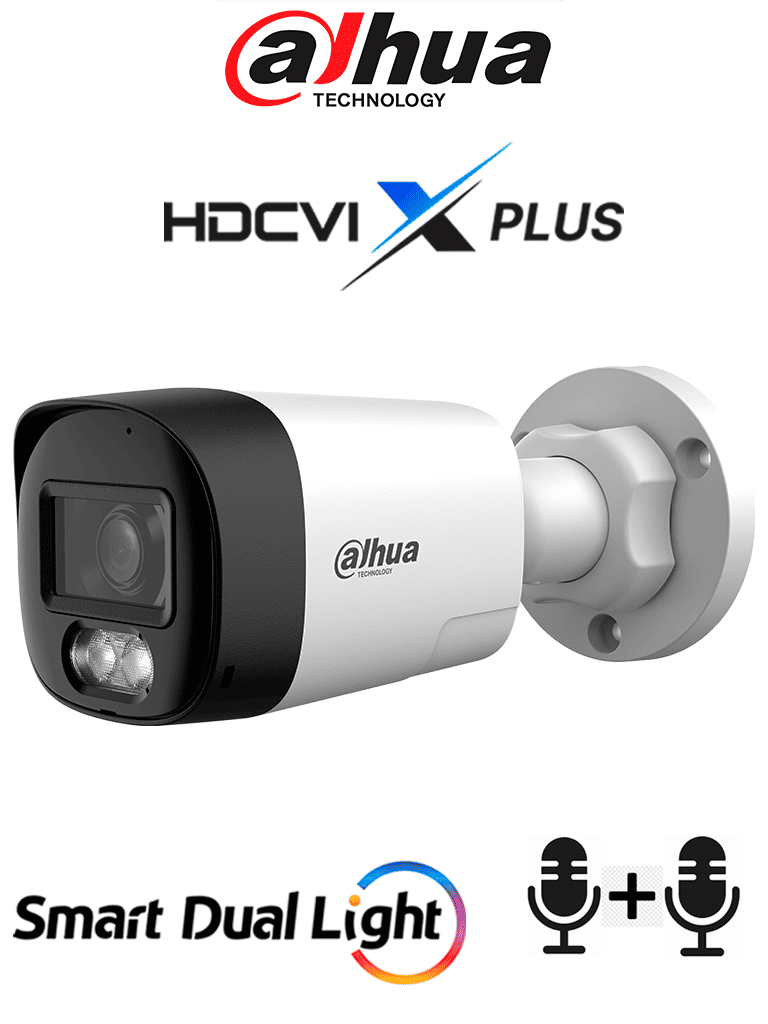 Cámara Bala 4K Audio Bidireccional IR y Luz Cálida de 30M