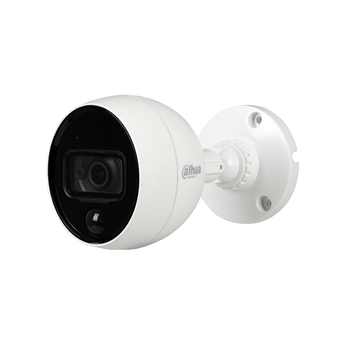 Bullet con disuación activa de 2MP, 20mts IR con sensor PIR dual físico de 10Mts