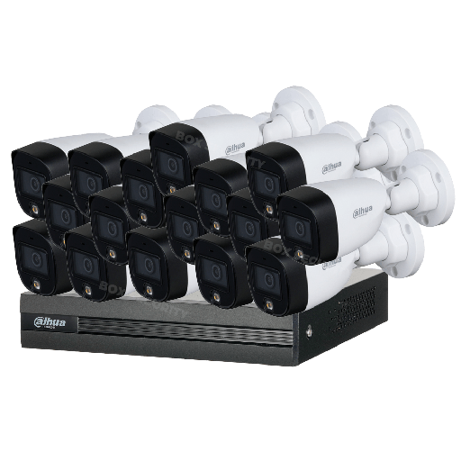 [C5XFMIC-16] COMBO 16 CÁMARAS 5MP 20M IR FULL COLOR CON AUDIO 1TB 