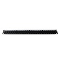 PATCH PANEL CAT5E 1U, 24 PUERTOS, DADOS INCLUIDOS, NEGRO