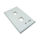 PLACA 2 PUERTOS, BLANCO