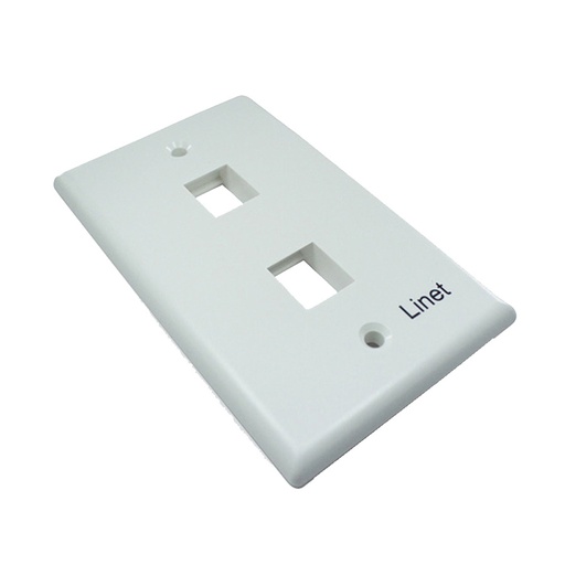 [EPA006] PLACA 2 PUERTOS, BLANCO