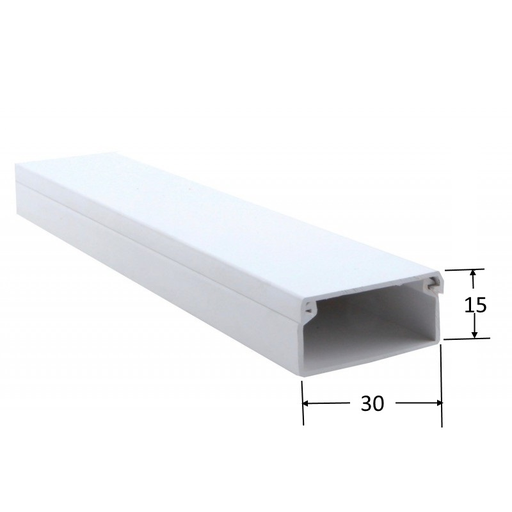 [30*15A] Canaleta SpryWire 30mm*15mm*0.7mm con adhesivo 2 mts. de largo