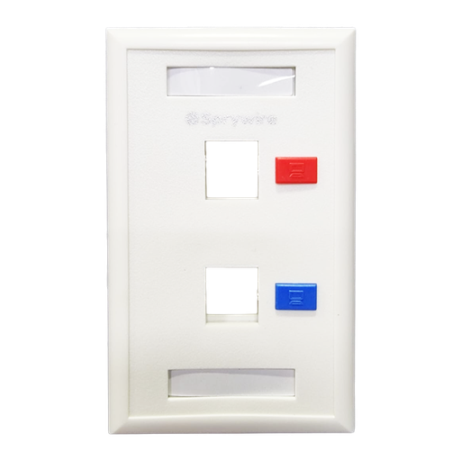 [SW-FP02A] Placa Frontal de 2 puertos SpryWire