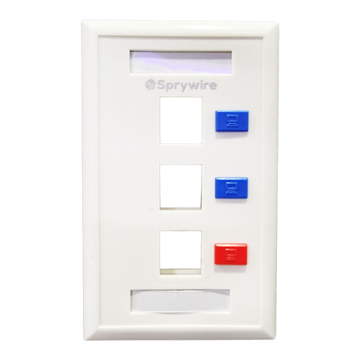 [SW-FP03A] Placa Frontal de 3 puertos SpryWire 