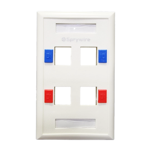 [SW-FP04A] PLACA FRONTAL DE 4 PUERTOS SPRYWIRE