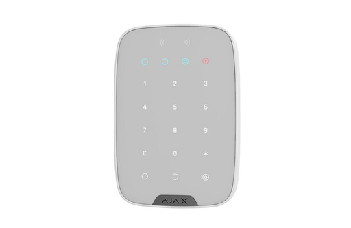 [28294.83.WH3] Teclado táctil inalámbrico compatible con tarjetas y llaveros cifrados Ajax. Keypad plus color blanco