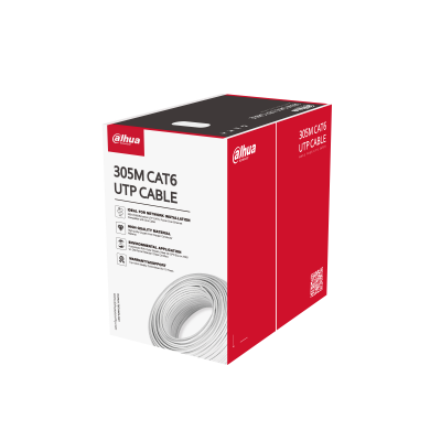 [DH-PFM920I-6UN-CN] Bobina de Cable Interior CAT6, 305mts  100% Cobre, Color Blanco, Marca Dahua