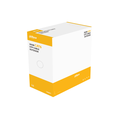 [DH-PFM920-6U] Cable UTP Exterior CAT6, Bobina de 305 mts (100% COBRE), color negro DAHUA