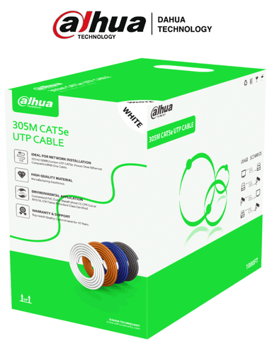 [DH-PFM922I-5EUN-C] Cable Dahua UTP CAT5e para Interior con revestimiento exterior de PVC