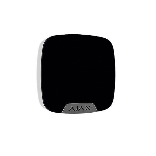 [28274.11.BL3] AJAX HomeSiren (9na gen) color negro, sirena acústica para interiores con volumen ajustable de 81 a 105 dB